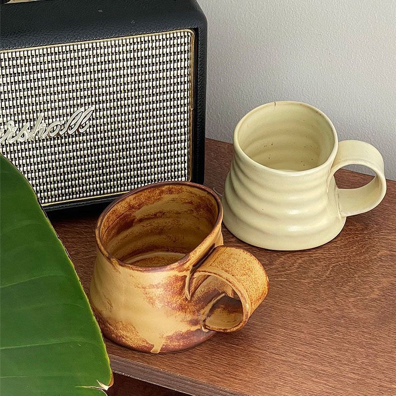 Ceramic Mug with Stoneware Glaze - Chinese Style Drinkware - 250ml Capacity