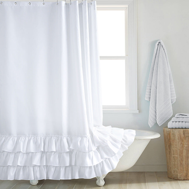 Eco-Friendly Polyester Shower Curtain Thickened Waterproof Bathroom Decor