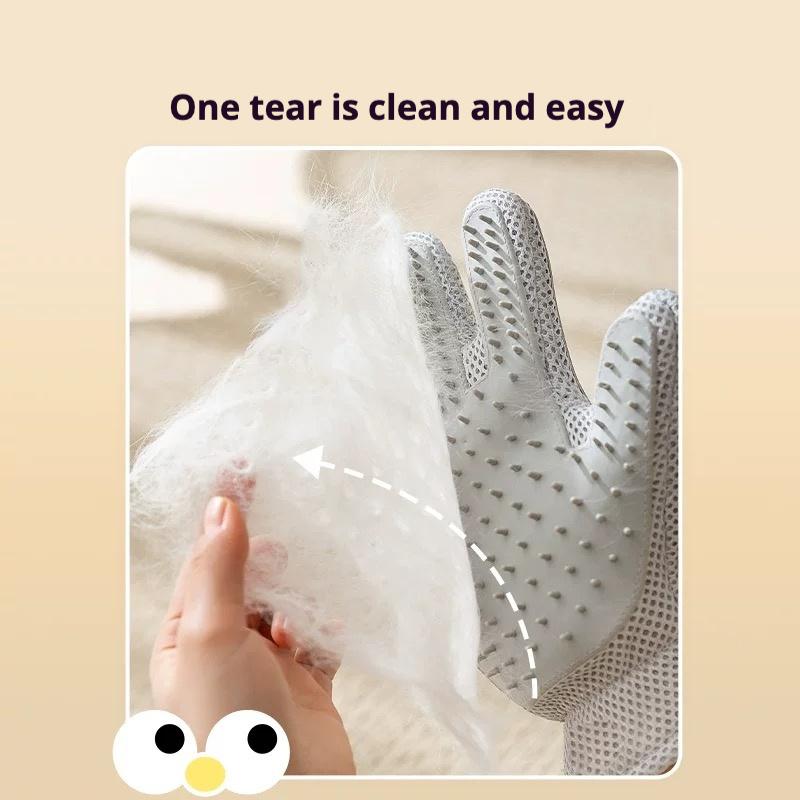 Pet Grooming Gloves and Brushes for Cats and Dogs - Hair Removal & Massage - Double-Sided, Anti-Scratch