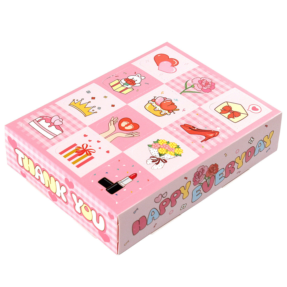 15-Pack Paper Bakery Gift Boxes with Dividers - Pink