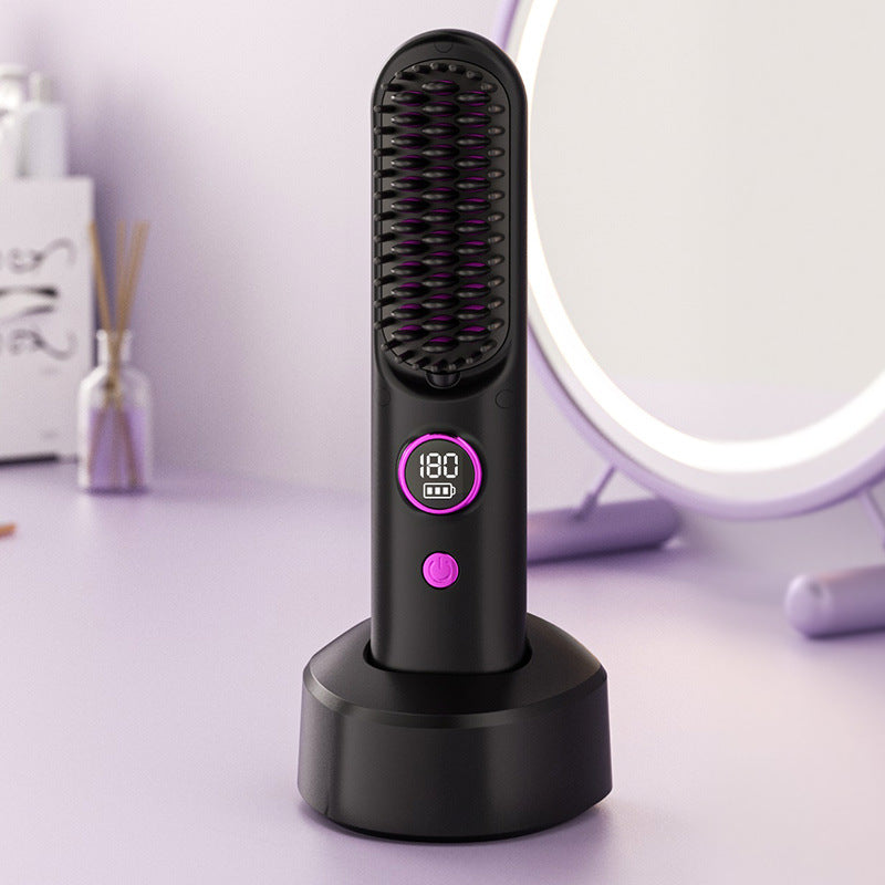 Wireless USB Curling Iron - Straightening & Curling Hair Tool with Negative Ion