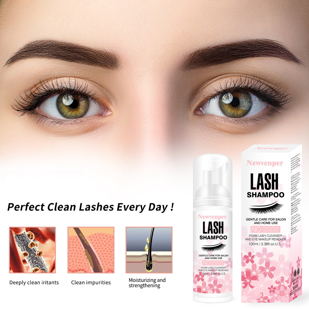 Oil-Removing Cleansing Mousse for Grafted Lashes - 100g