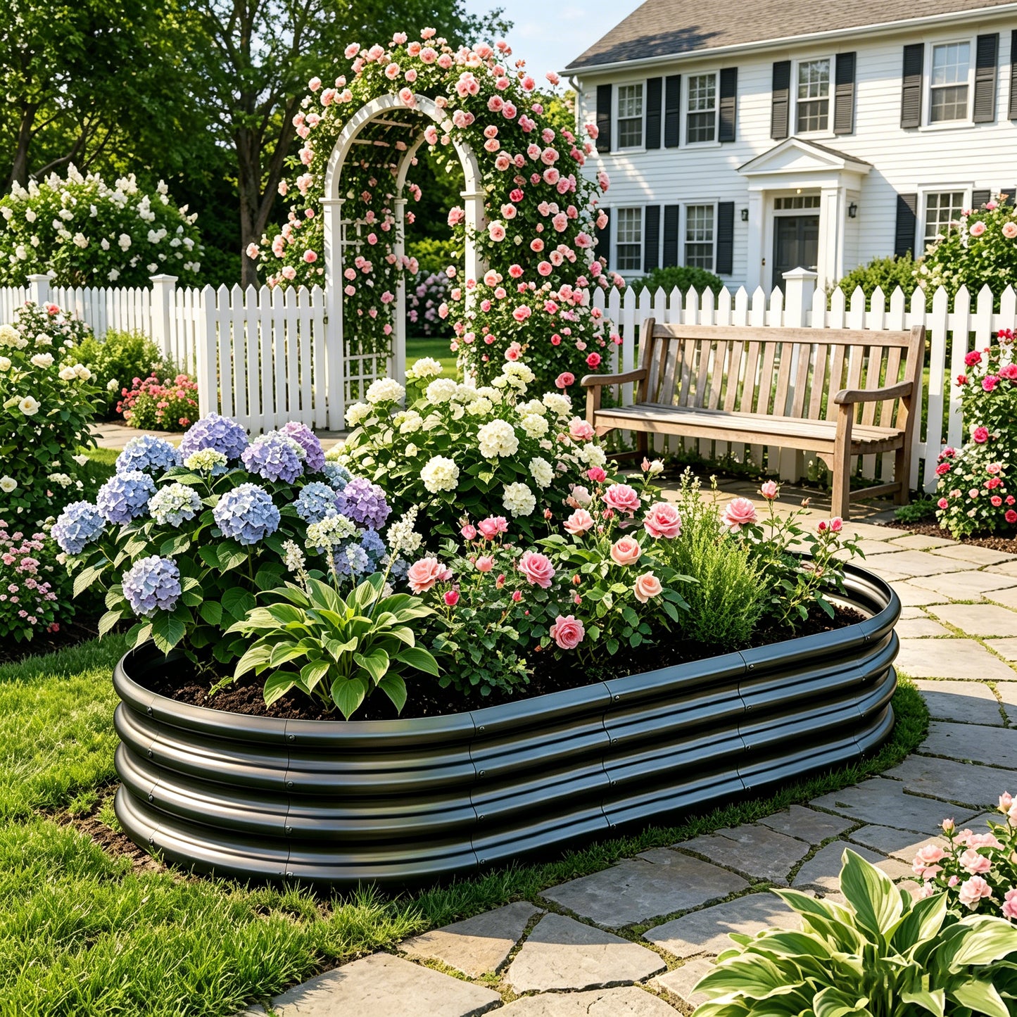 Galvanized Raised Garden Bed 6x3x1ft - Heavy Duty Metal Planter Box