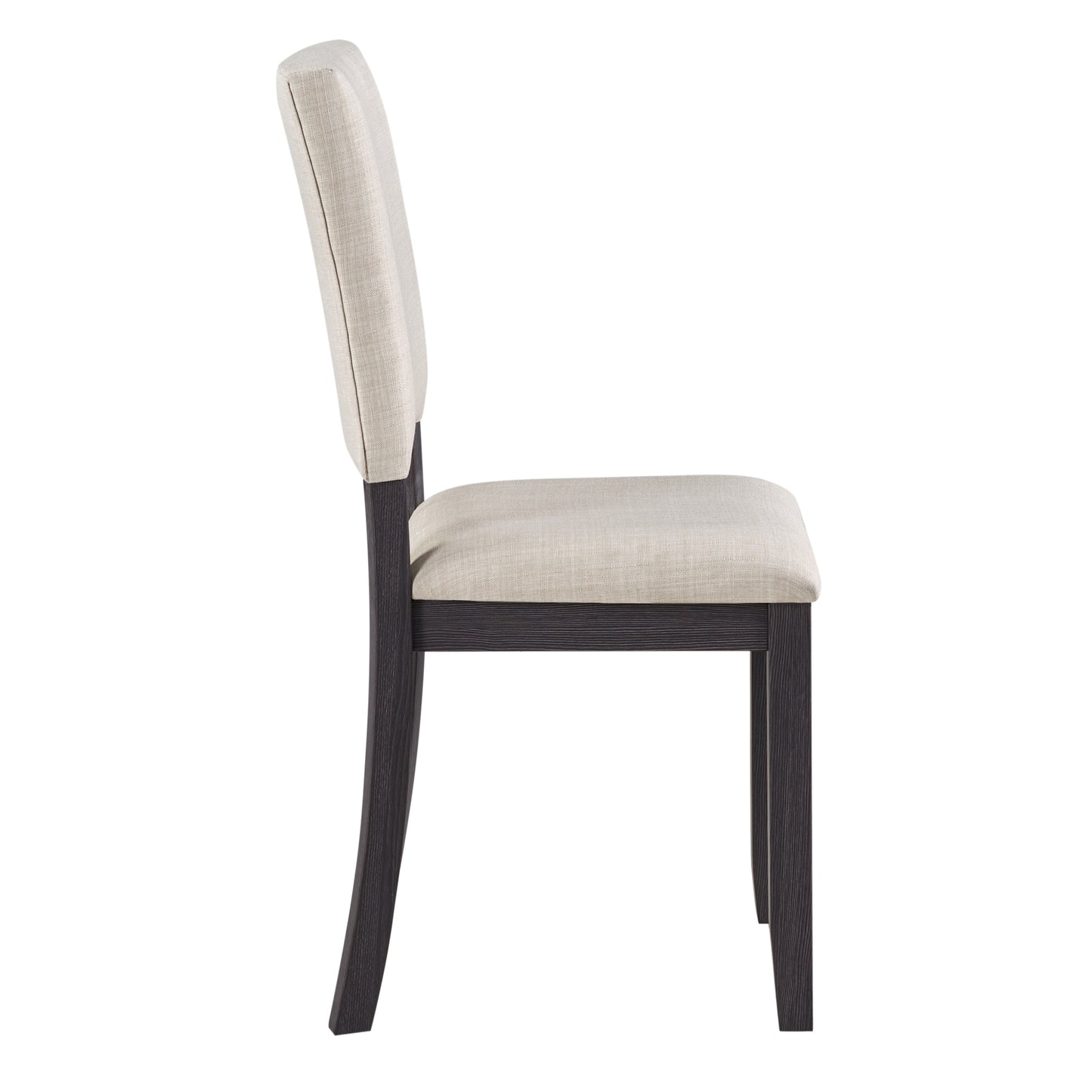 Modern Minimalist Dining Chairs Set of 4 - Antique Black & Beige