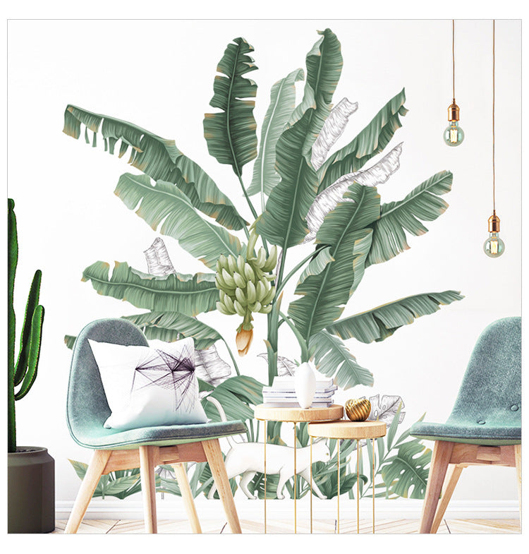 Pastoral Plant Wallpaper Wall Sticker for Bedroom Decor - PVC