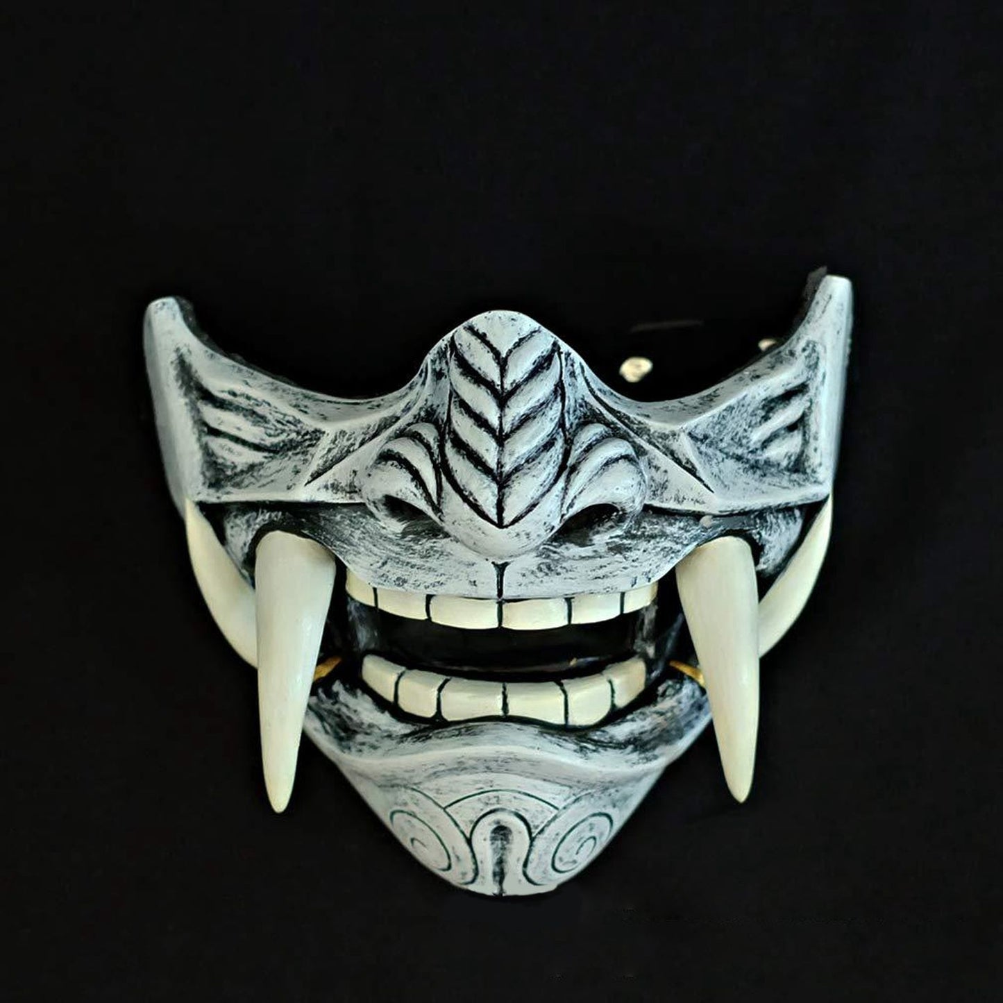 Japanese Cosplay Halloween Mask - Half Face Latex Face Mask for Costume Party