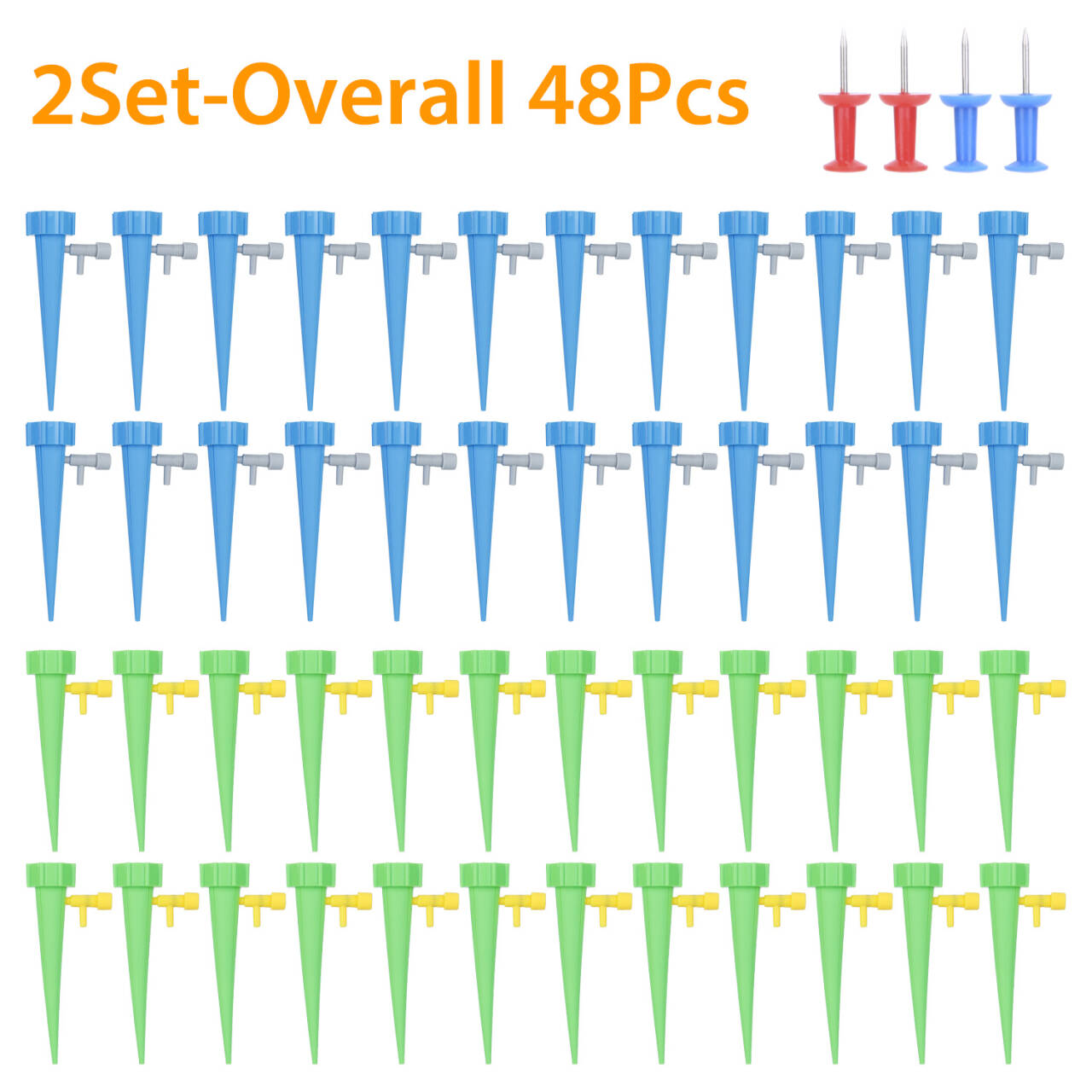 Self Watering Plant Spikes Set - Automatic Drip Irrigation for Indoor & Outdoor Plants
