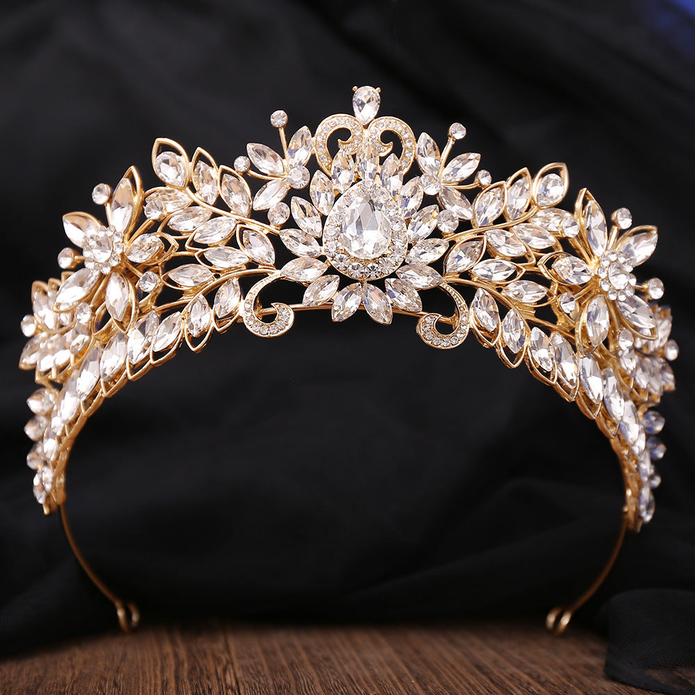 Bridal Crown Hair Accessory with Rhinestones