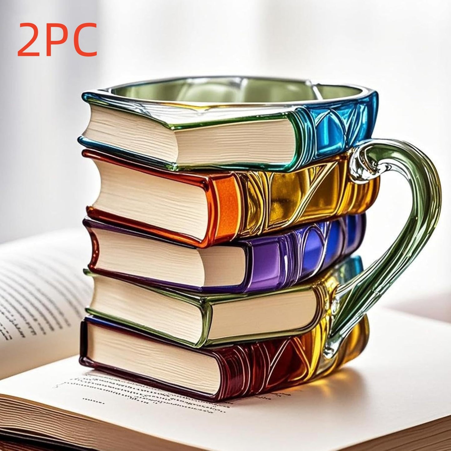 3D Book-Shaped Coffee Mug - Decorative Literary Inspired Drinkware