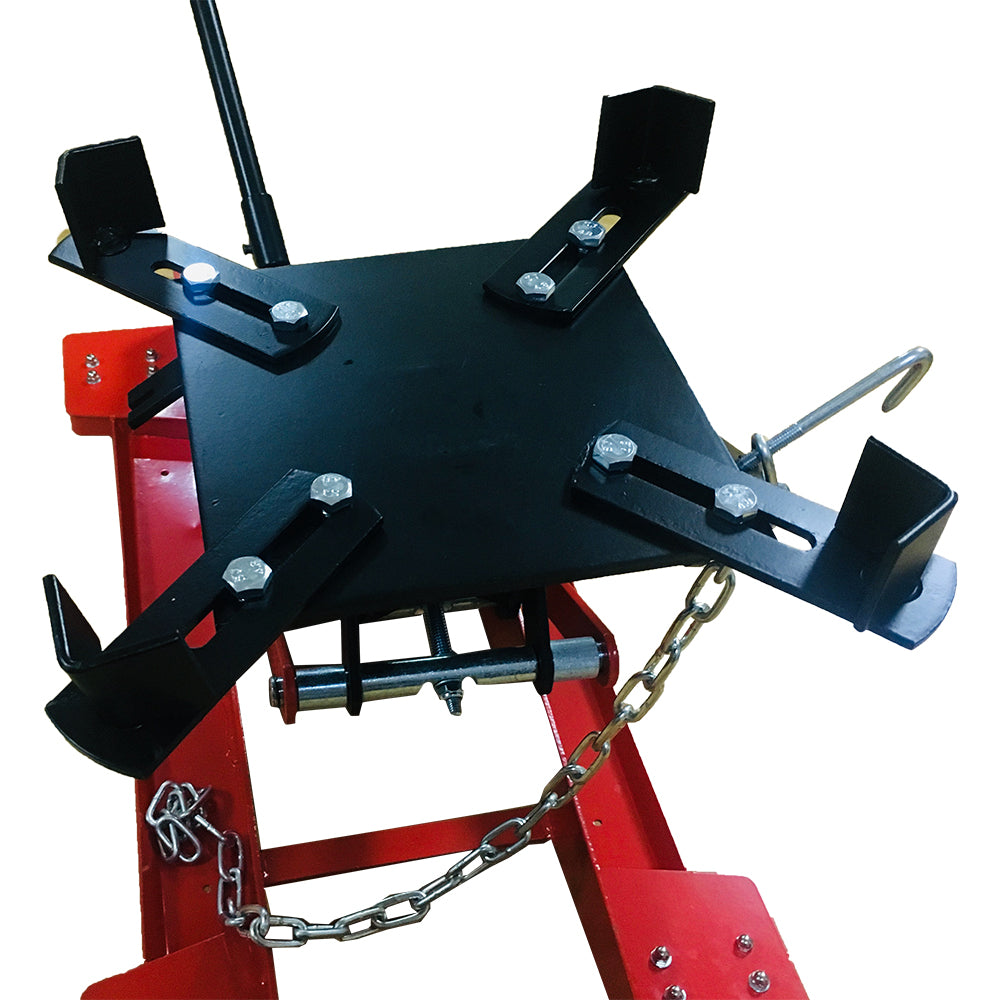 Hydraulic Transmission Jack 0.5 Ton Low Profile Steel Heavy Duty Tool - Red