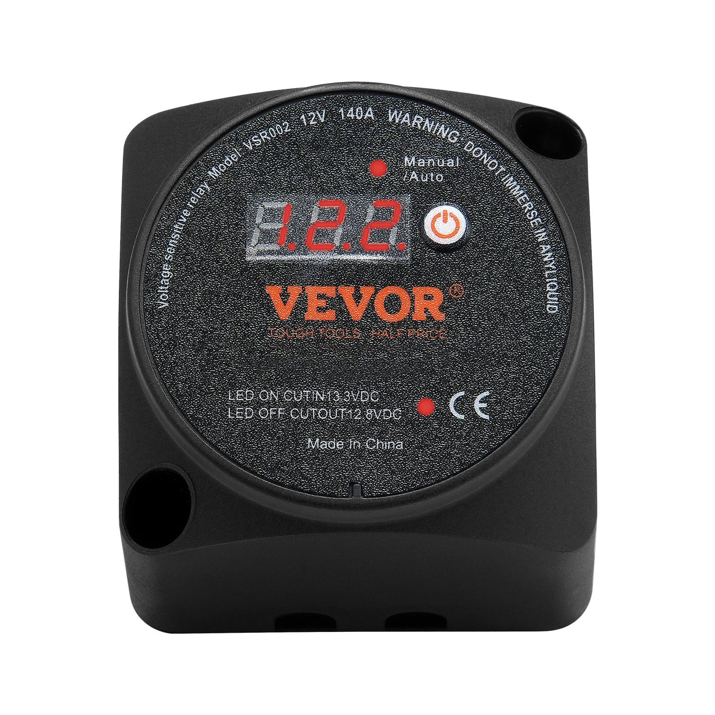 12V 140A Dual Battery Isolator Kit with LCD Screen - Manual & Auto Modes for ATV UTV RV Boat