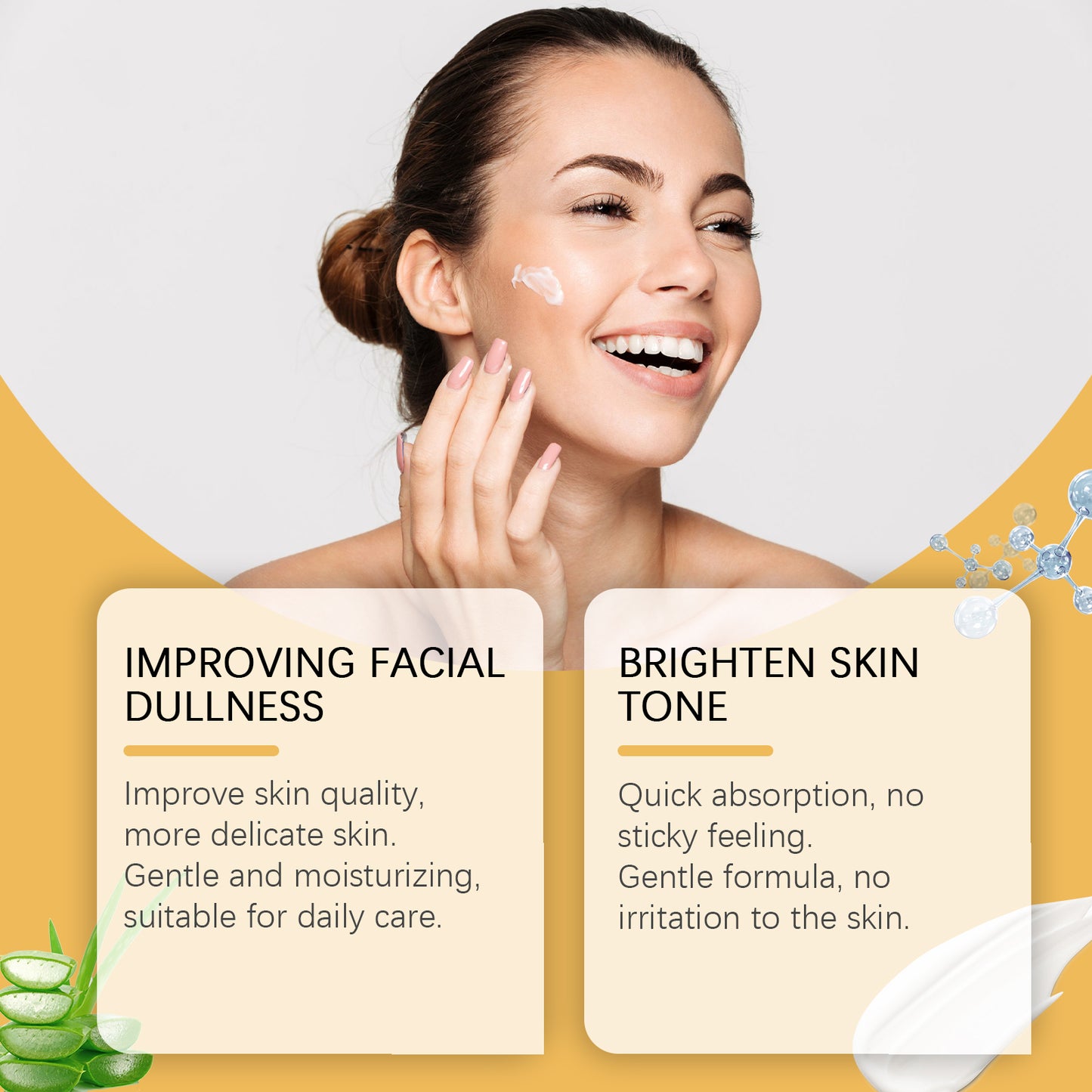 Brightening Skin Care Cream with Vitamin C & Niacinamide - Multiple Sizes
