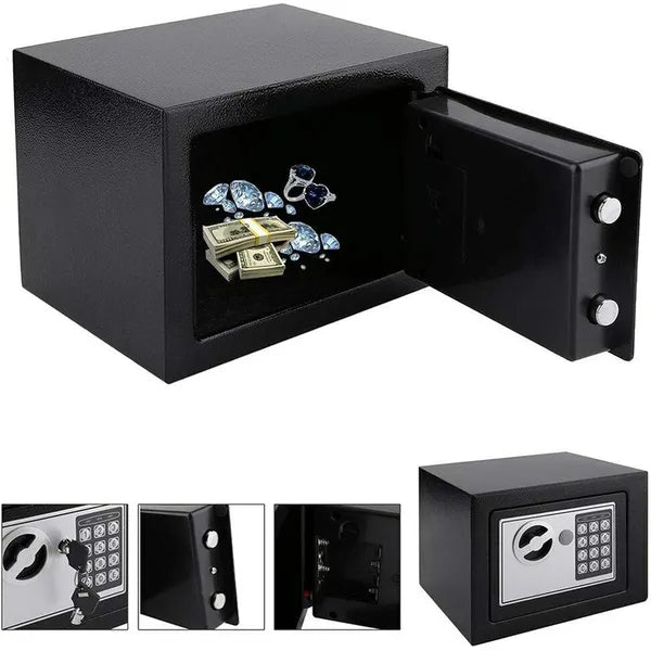 Fireproof Safe Box with Digital Lock, Wall Mountable Security Safe for Documents & Money
