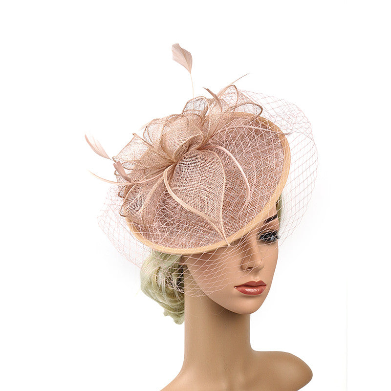 Linen Feather Crown Headdress – Women's Bridal Accessory