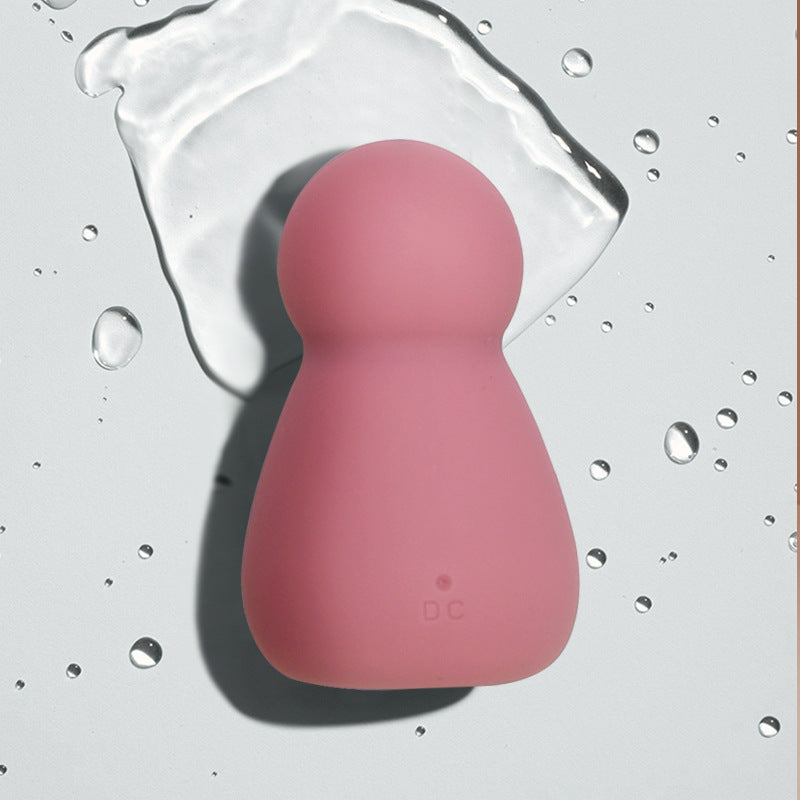 Silicone Vibration Toy Puff for Adult Wellness, Brown, 48x48x78mm