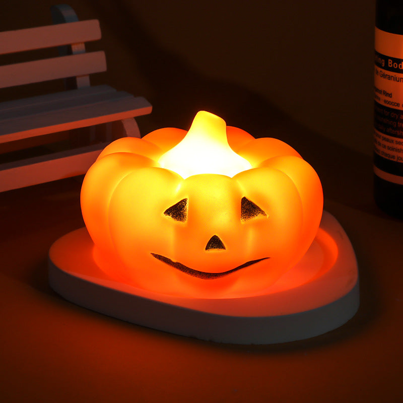 Halloween LED Night Light Pumpkin Ghost Lamp Decor - Battery-Powered
