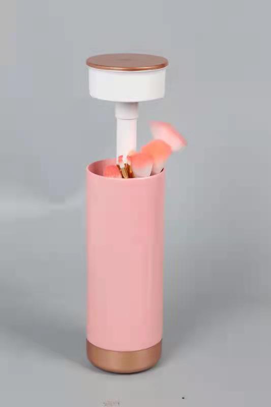UV Makeup Brush Cleaner Storage Box Disinfection Container Pink