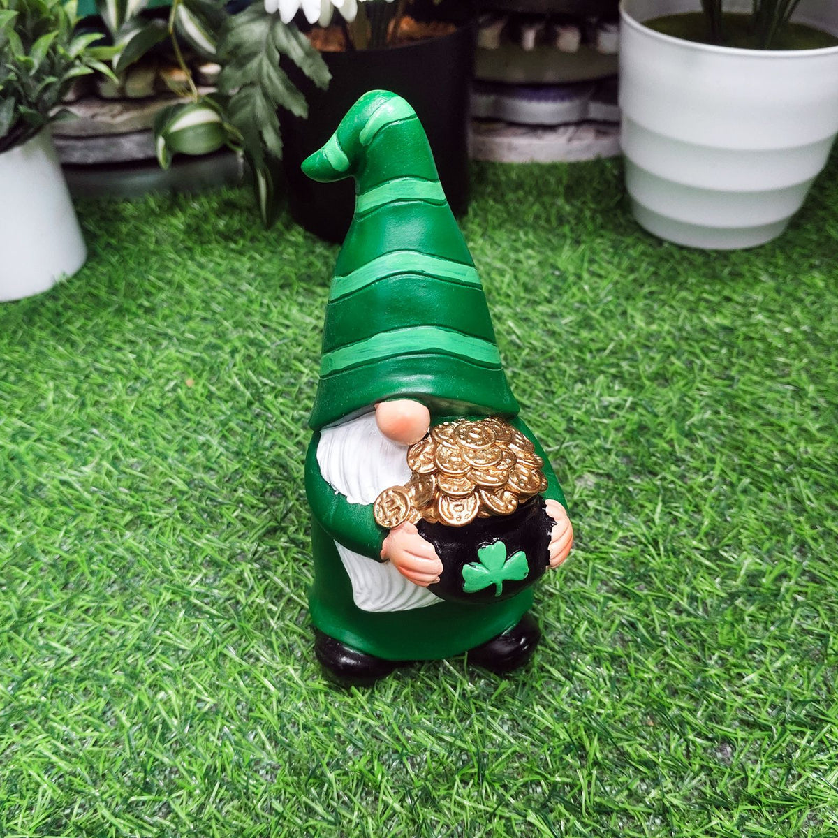 Irish Resin Elf Ornament for Garden & Home Decor - Pastoral Dwarf Figurines