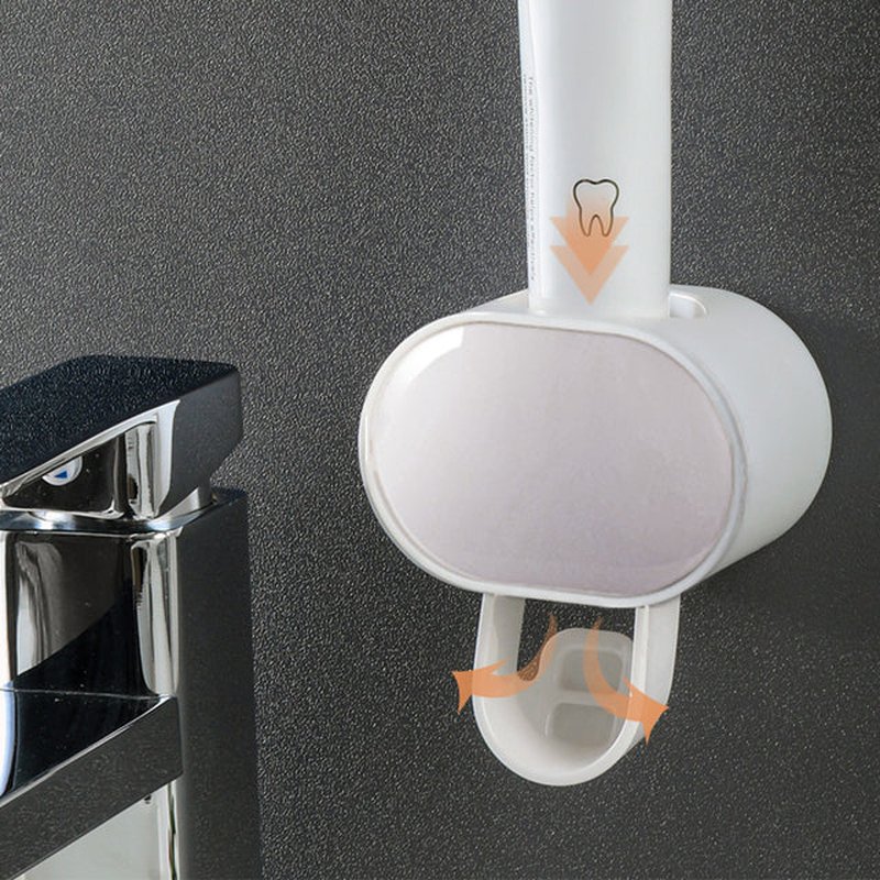 Wall Mounted Automatic Toothpaste Dispenser Squeeze for Bathroom