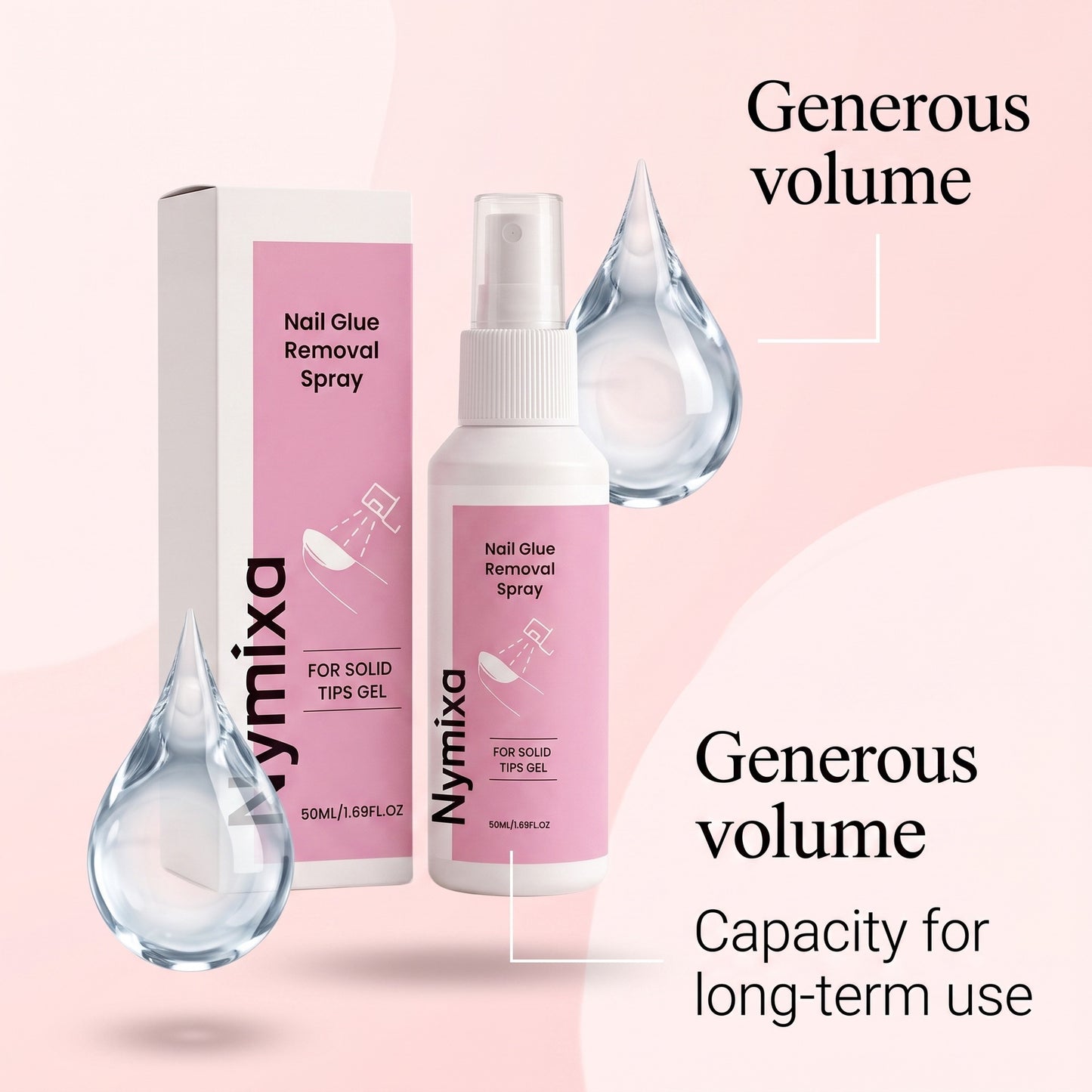 Nail Glue Removal Spray 50ml - Gentle Nail Care & Adhesive Remover