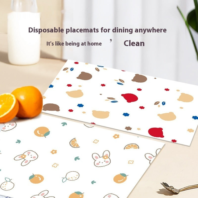 Disposable Oil-proof Dining Table Cushions 10-Pack for Infants & Kids