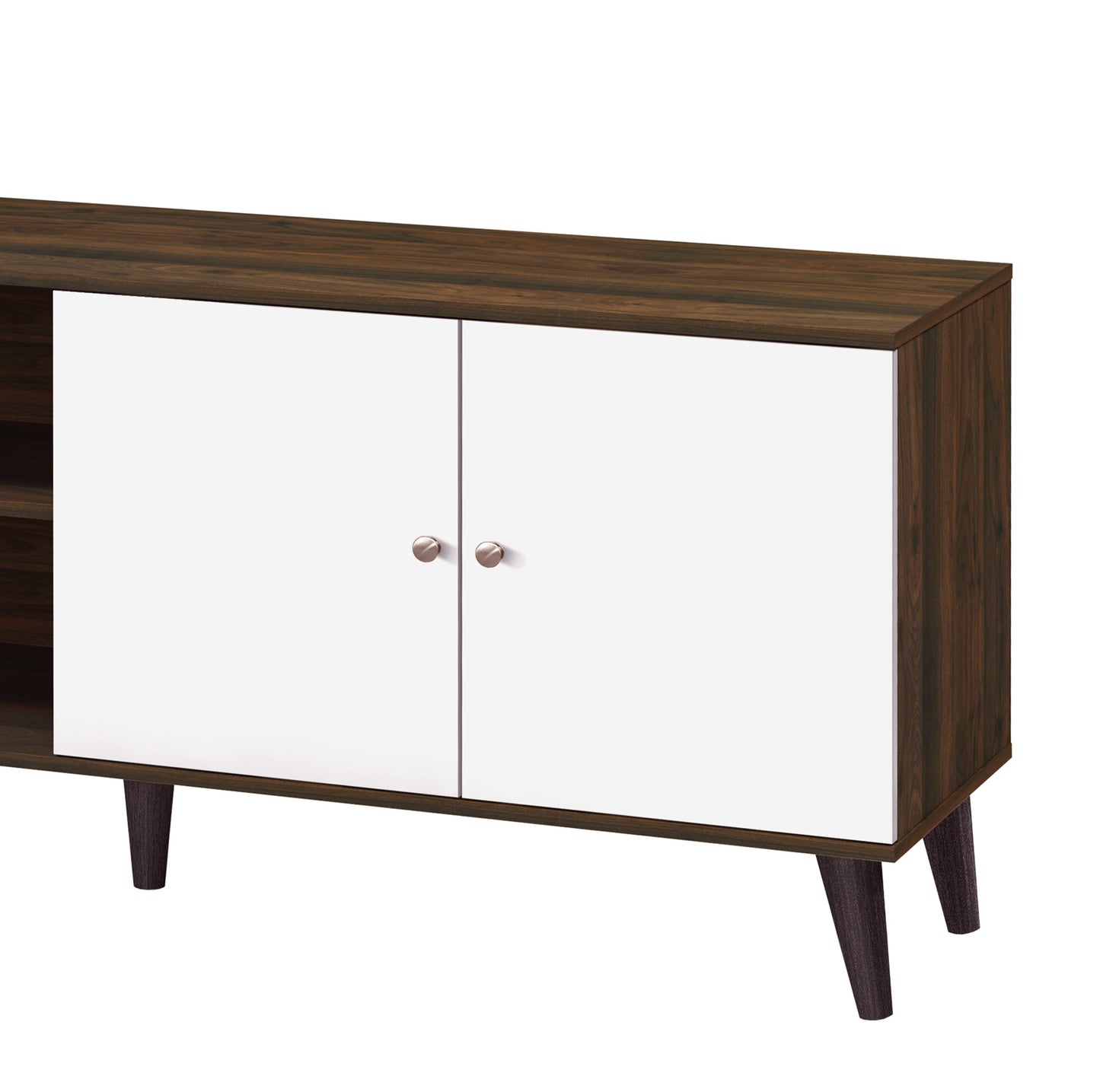 Amidon TV Stand For TVs Up To 63 , With 2 Storage Shelves& 1 Cabinet,