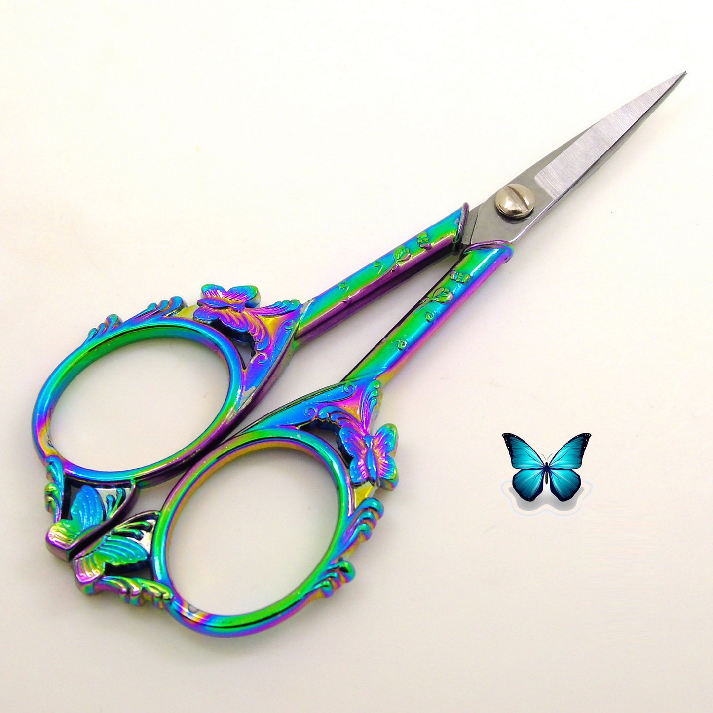Butterfly Cut Household Scissors - Retro Design for Crafting
