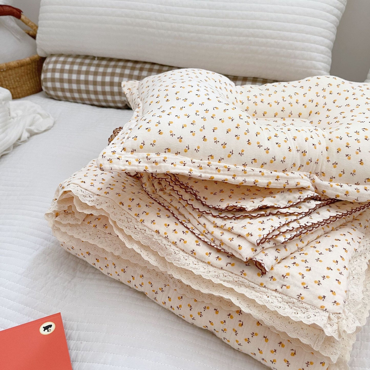 Pure Cotton Double-Layer Gauze Summer Duvet Cover Set - Lightweight & Breathable