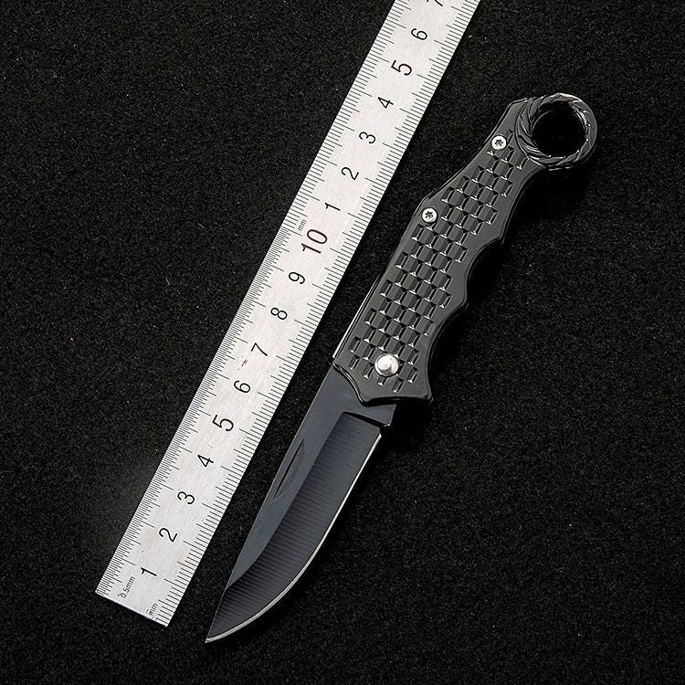 Portable Folding Survival Knife with Self-Defense and Cutter Features