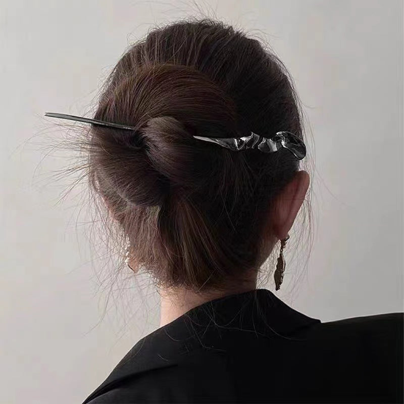 Retro Metal Hairpin for Hair Accessories - Silver & Gun Black Styles
