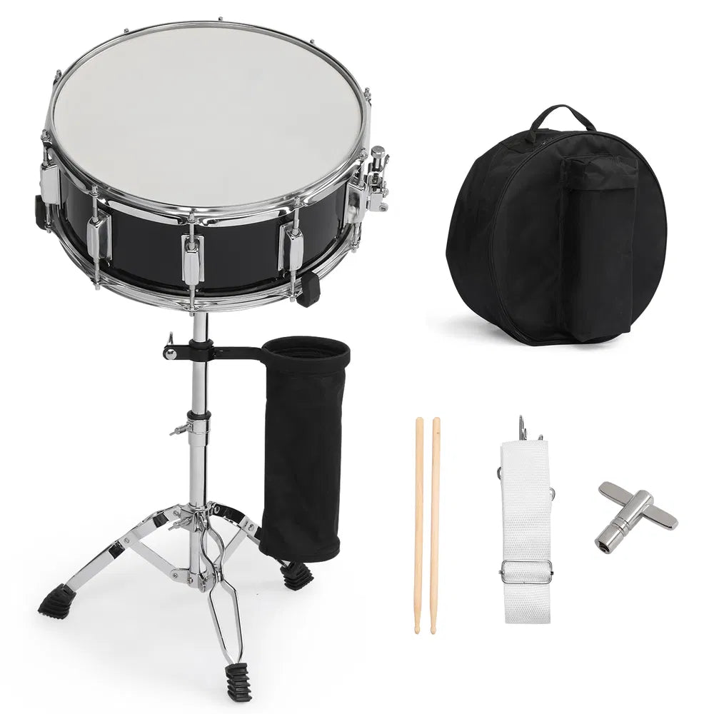 14 x 5.5 Inch Snare Drum Set with Stand, Bag & Accessories