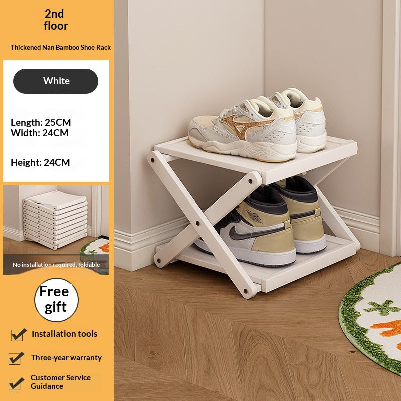 Foldable Shoe Rack for Entryway Space Saving No Assembly Needed