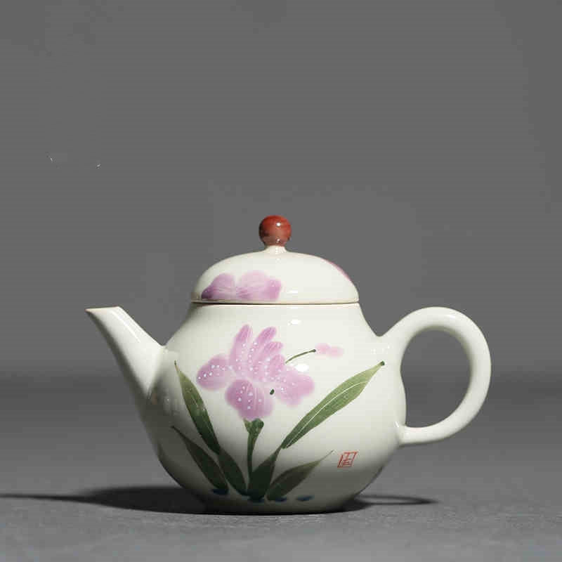 Hand Painted Porcelain Teapot with Water Cups - Ceramic Tableware, 150ML
