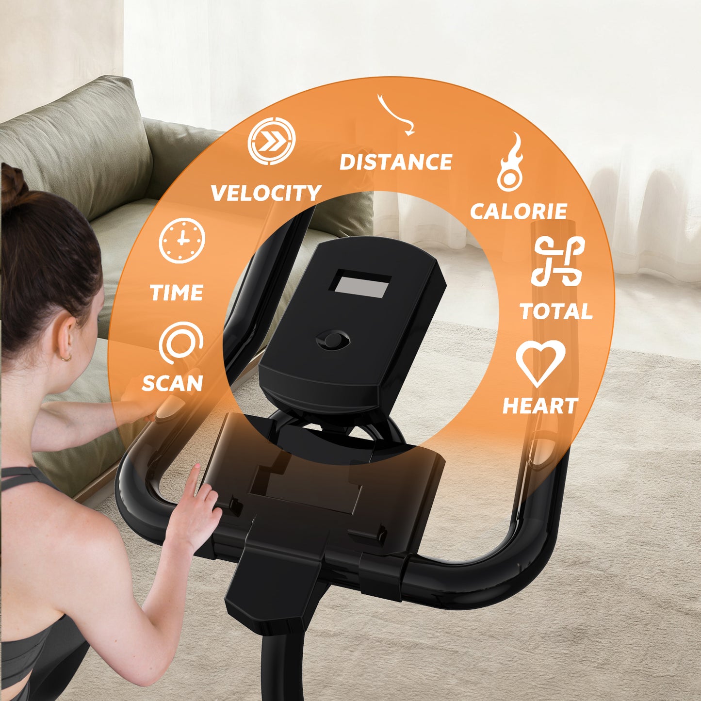 Adjustable Magnetic Resistance Exercise Bike with Tablet Mount