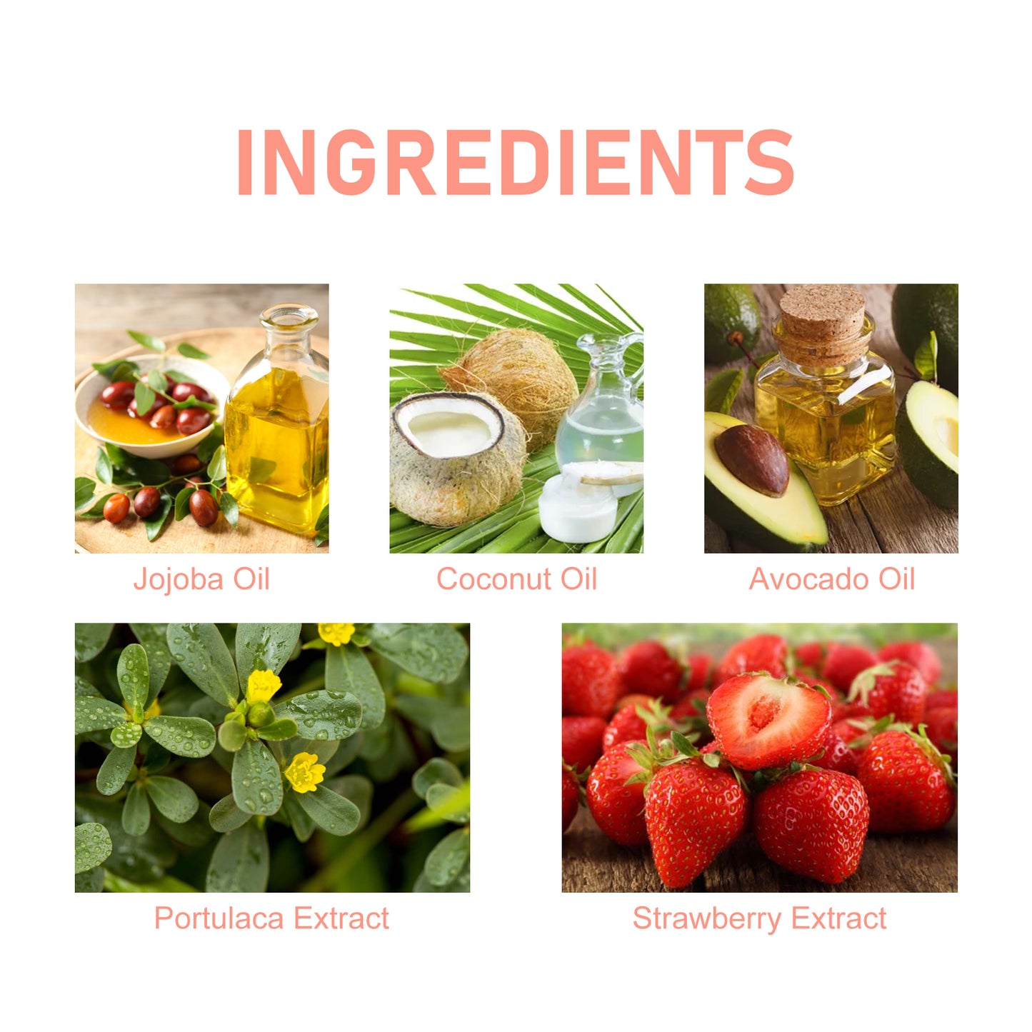 Strawberry Lip Scrub with Jojoba & Coconut Oil for Exfoliating Dry Lips