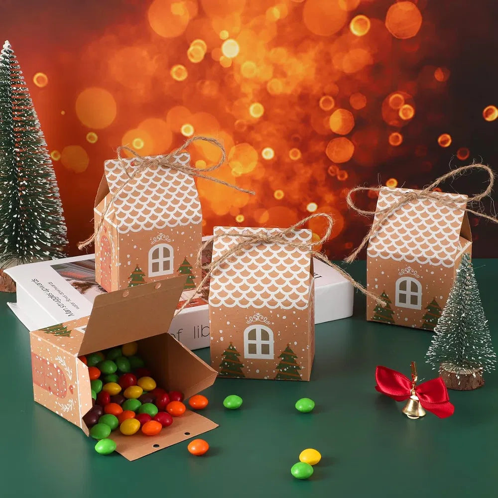 36 Mini Christmas Gift Boxes - Party Favor Bags for Treats