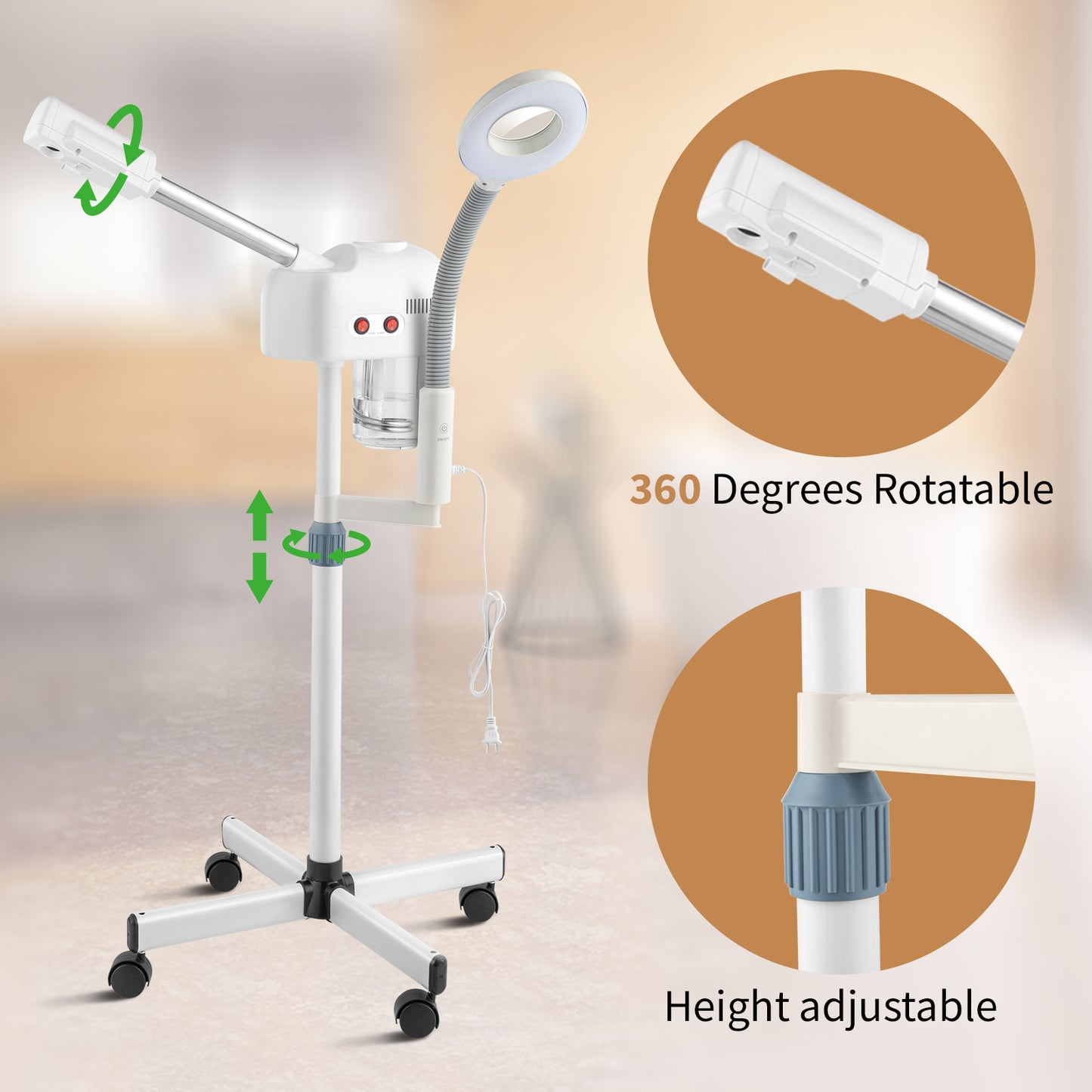 Water Spray Bottle with Magnifying Glass for Beauty & Home Use