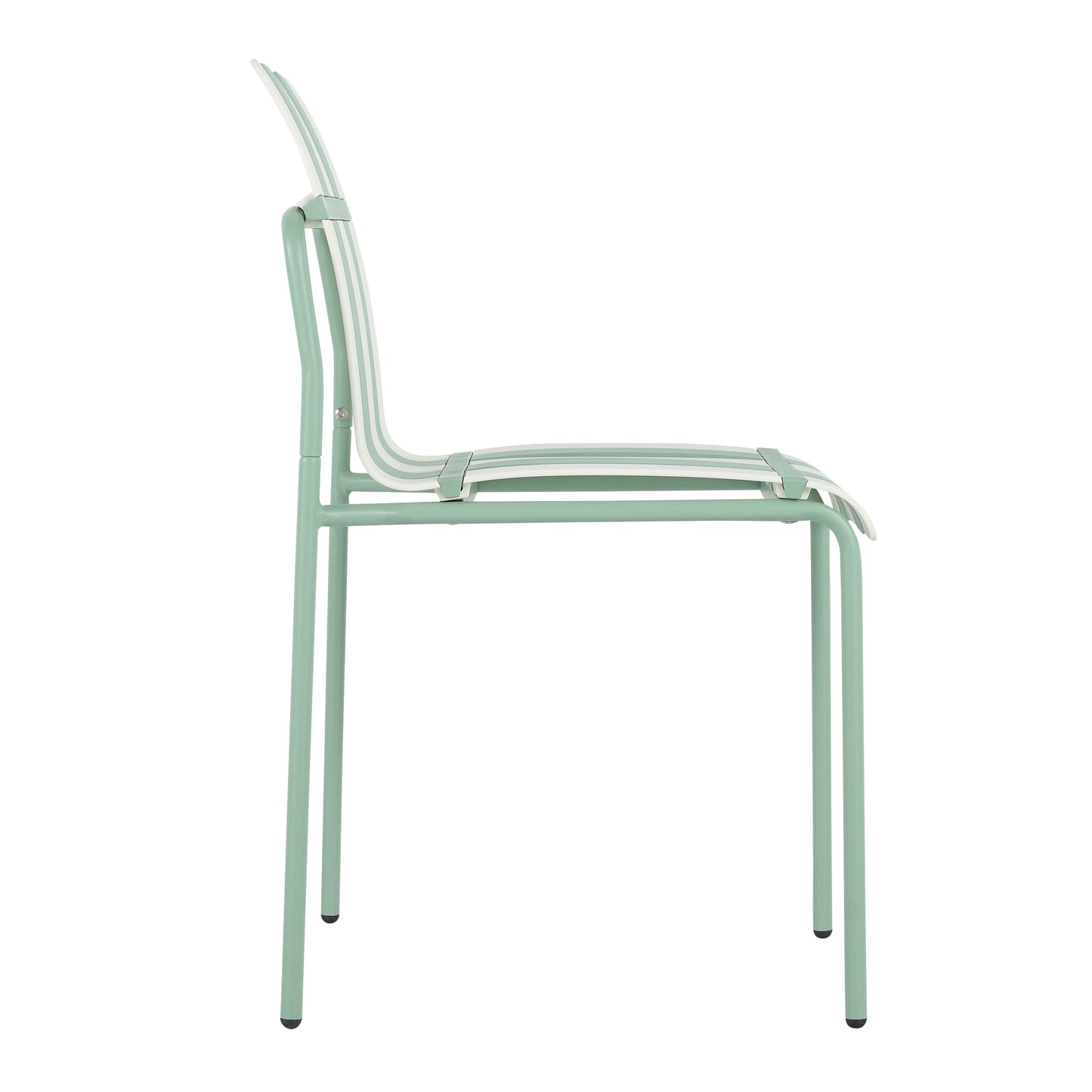 Modern Striped Color Block Dining Chairs - 4-Pack, Waterproof PP & Metal, Indoor/Outdoor Seating