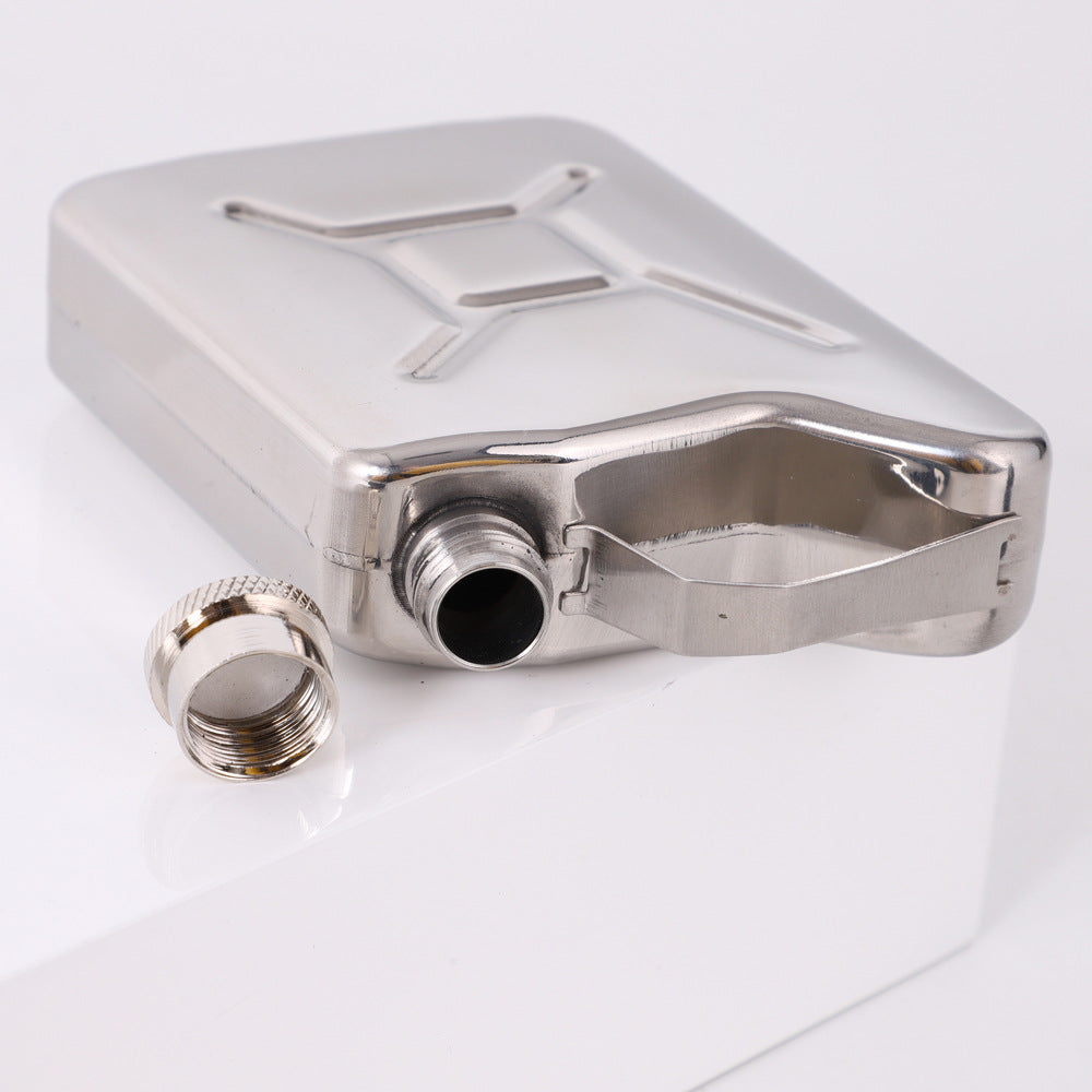 Portable Stainless Steel Oil Barrel-Shaped Wine Jug with Accessories