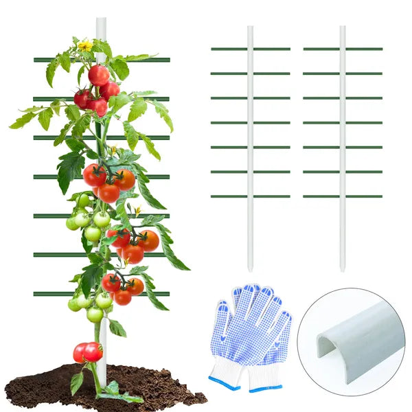 2FT x 6FT White U-shaped Climbing Trellis for Plants