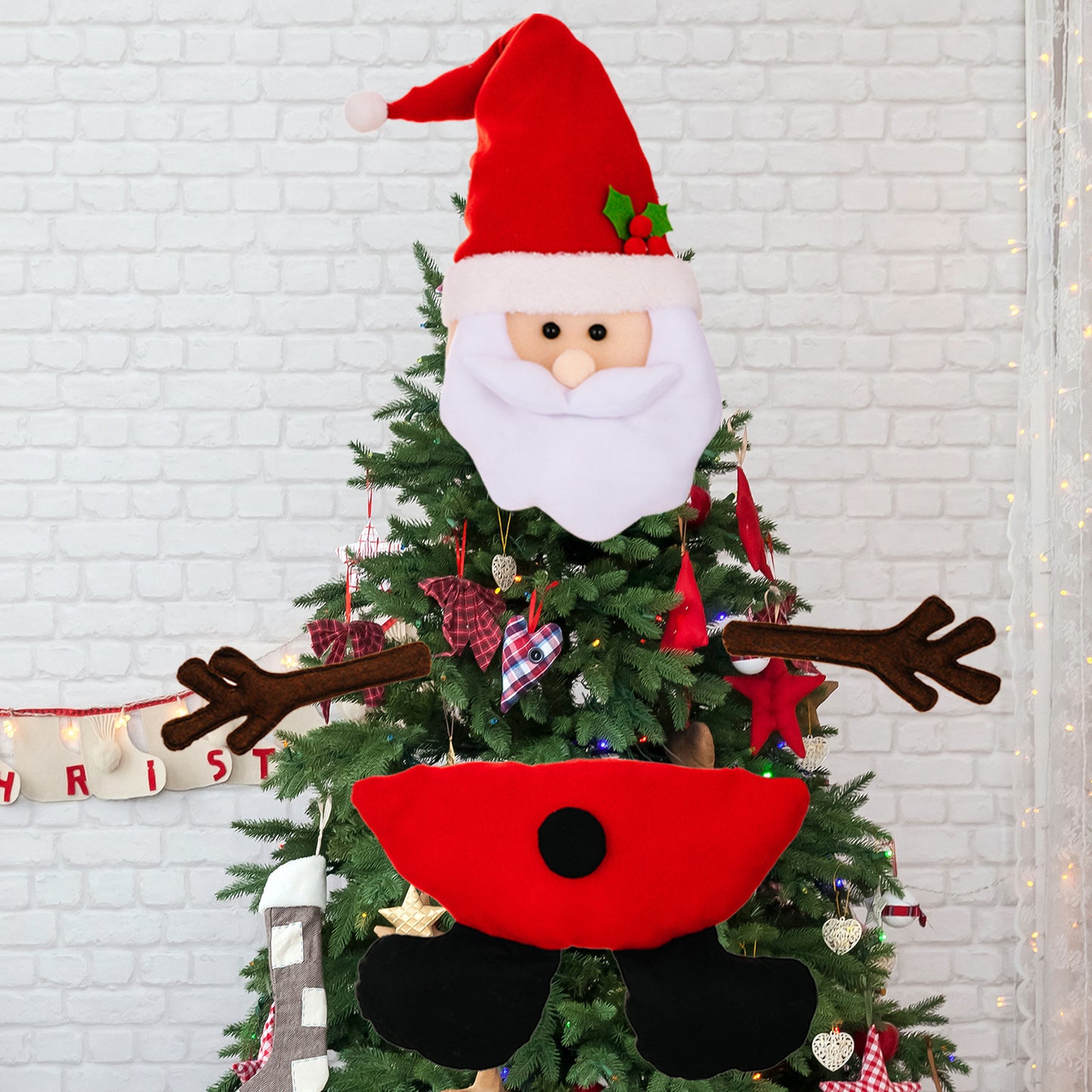 Christmas Tree Top Hanging Ornaments - Festive Decor, Multiple Styles
