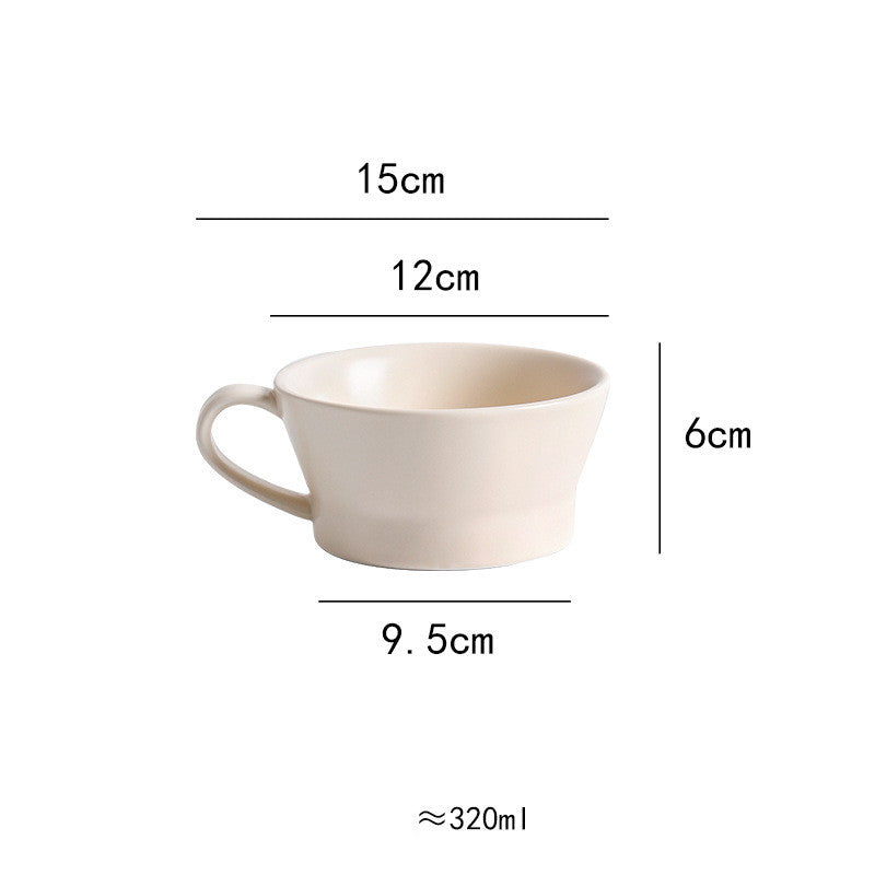 Large Capacity Ceramic Mug - Nordic Style Household Coffee & Tea Cup