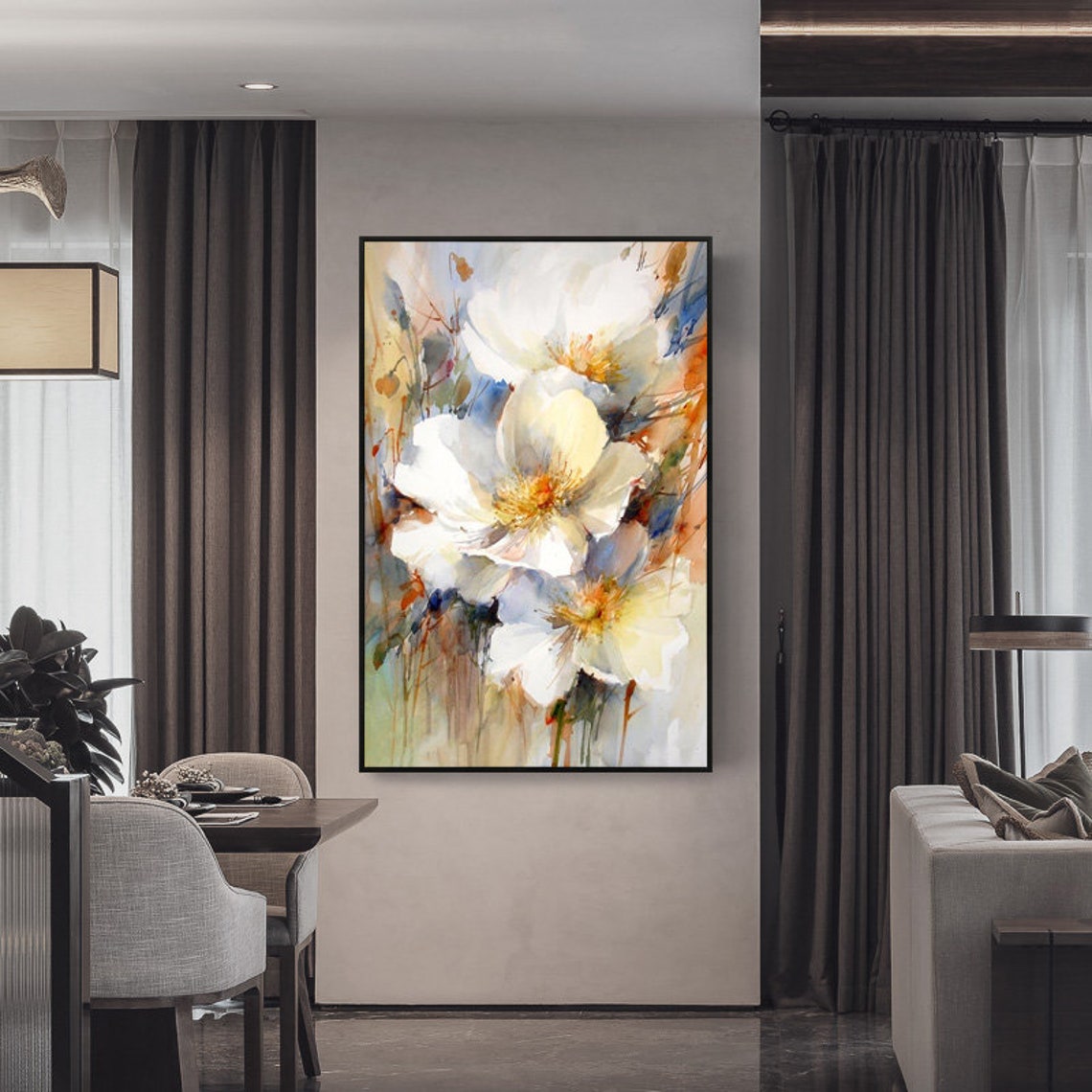 Floral Oil Painting Canvas Wall Art Home Decoration Poster