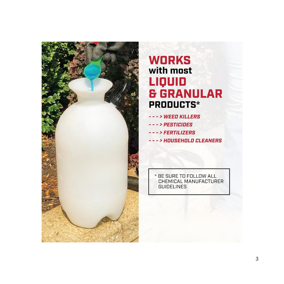 1-Gallon Garden Sprayer with Adjustable Nozzle & Long Hose