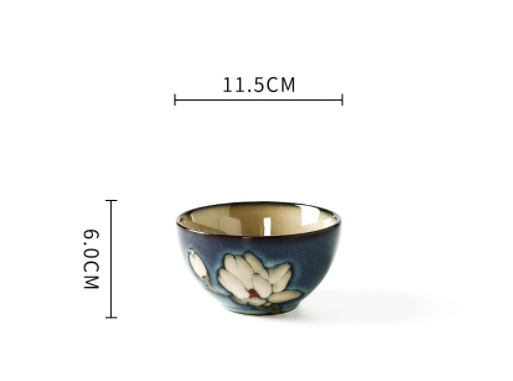 Hand-Painted Ceramic Bowls and Plates - Creative Under-glaze Dinnerware Set