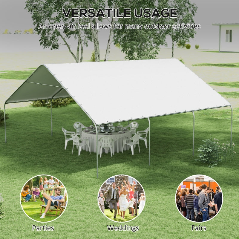 Outsunny 19' X 19.5' Carport, Portable Garage And Patio Canopy Tent,