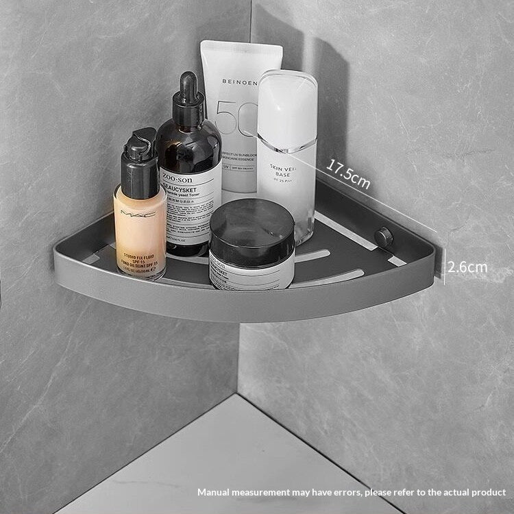 No-Drill Stainless Steel Corner Shelf for Bathroom - Multiple Sizes & Finishes