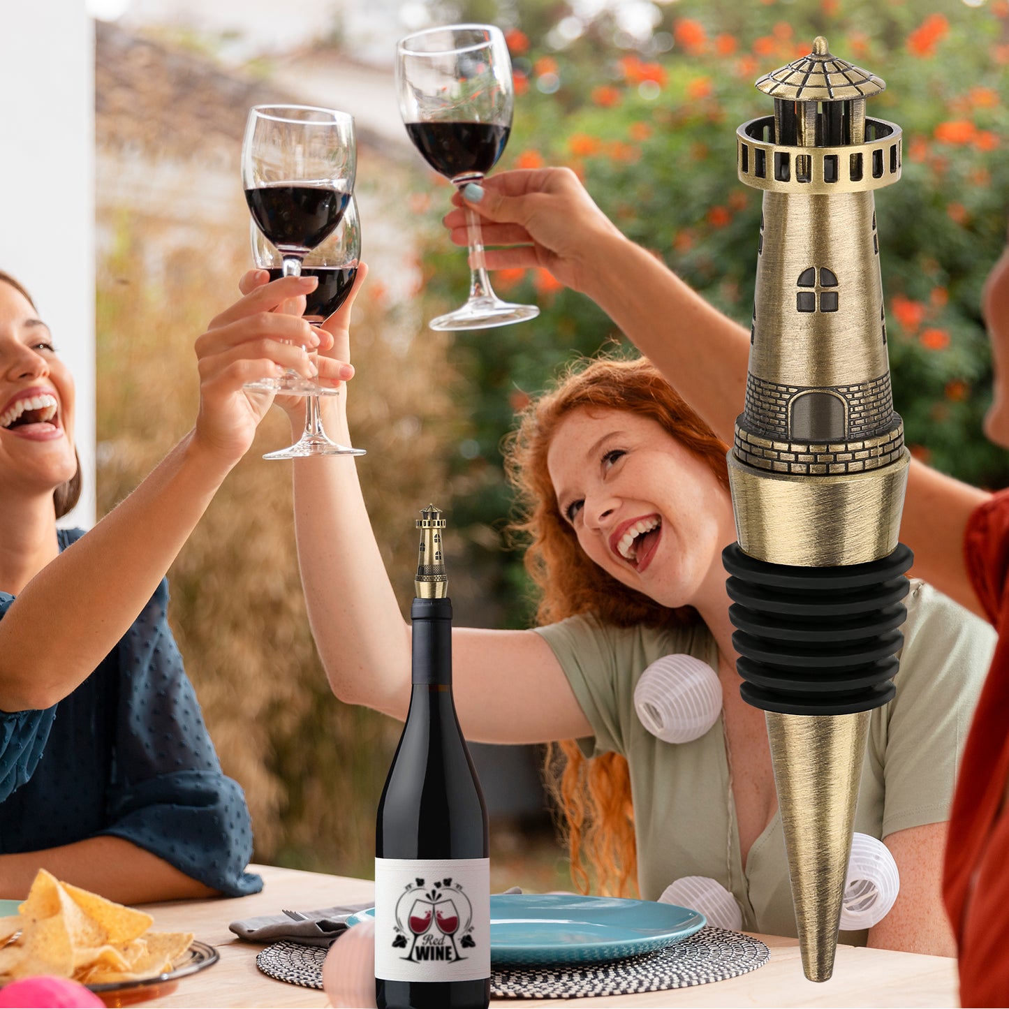 Creative Lighthouse Wine Stopper - Retro Zinc Alloy Wine Preserver