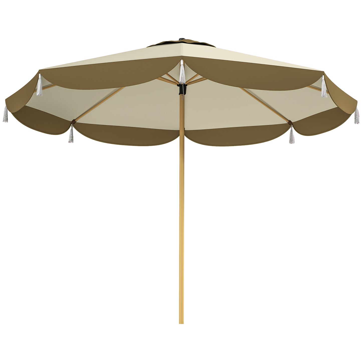9FT Patio Umbrella with UPF 50+ Protection - Cream White
