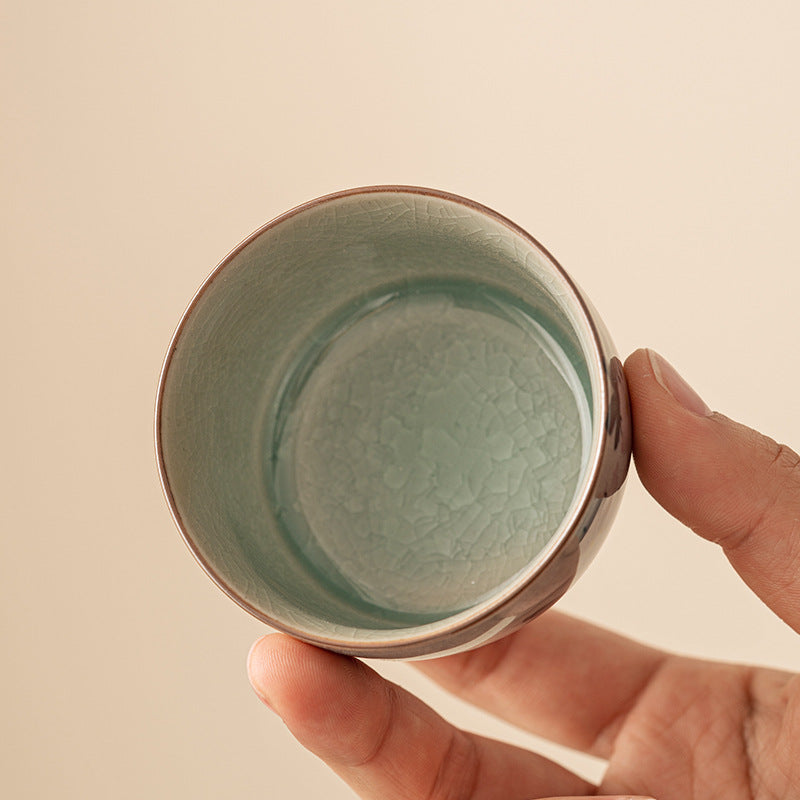 Hand Drawn Magnolia Ceramic Tea Cup 90ml - Borneol Style